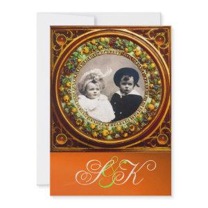 FLORENTINE RENAISSANCE FRUITS DAMASK MONOGRAM