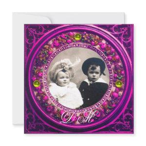 FLORENTINE RENAISSANCE PINK FLORAL CROWN MONOGRAM