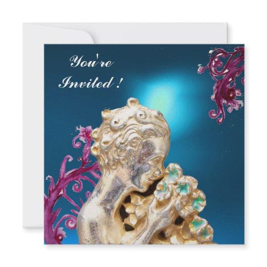 Flowers and Pink Swirls In Blue, Sweet 16 Party
