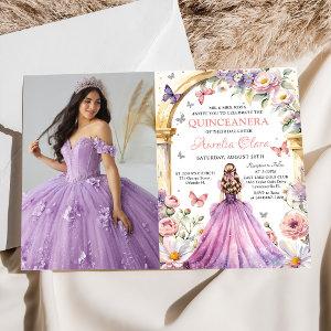 Flowers Butterflies Lilac Princess Quinceañera