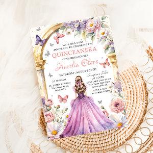 Flowers Butterflies Lilac Princess Quinceañera