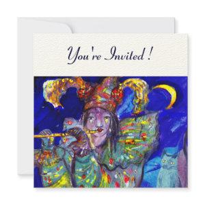 FLUTIST IN BLUE  Felt Paper