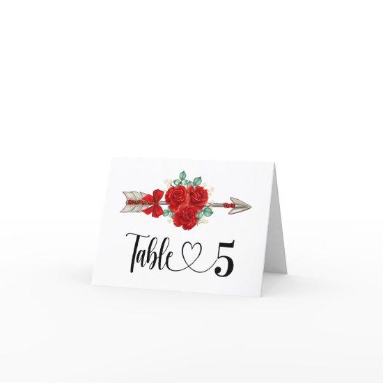 Folded TABLE Number Card