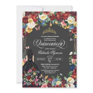 Folk Art Embroidery Butterfly Floral Quinceanera