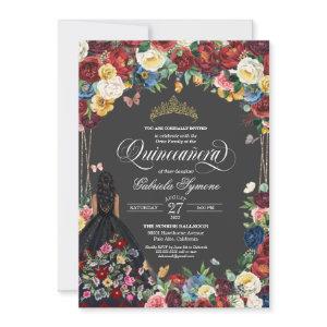 Folk Art Embroidery Butterfly Floral Quinceanera