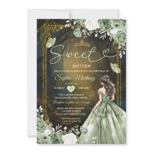 Forest Sage Green Princess Quinceañera