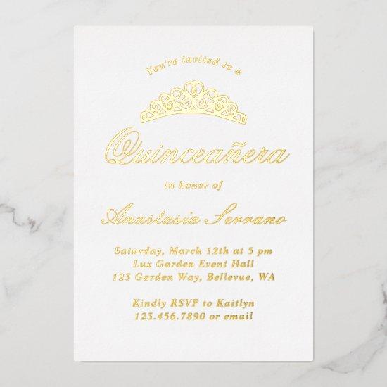 Formal Elegant Quinceanera Foil