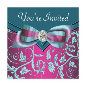 Fuchsia Hot Pink Teal Blue All Occasion Party