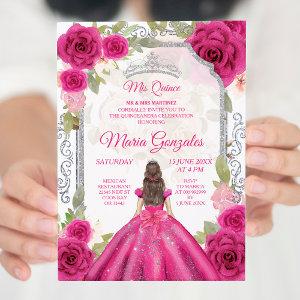 Fuchsia Pink Rose & Dress Charra Mis XV Anos