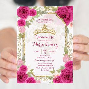 Fuchsia Pink Roses Charra Mis Quince