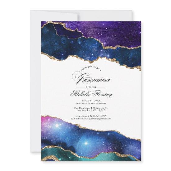 Galaxy Agate Quinceañera