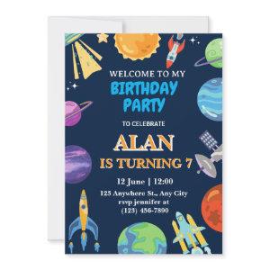 Galaxy space boy birthday