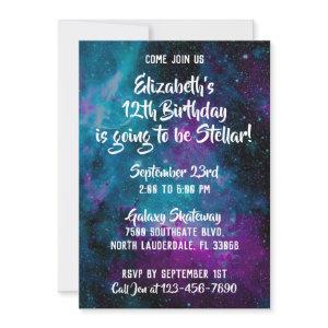 Galaxy Universe Birthday Invite