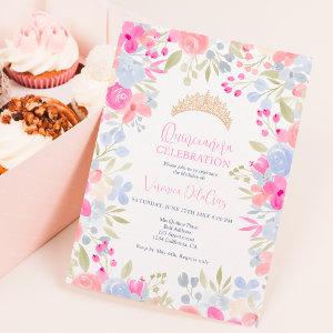 Garden pastel wild flowers Quinceanera