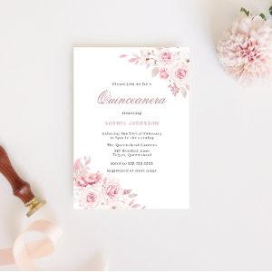 Gentle Blush Elegant Flowers Quinceanera Party