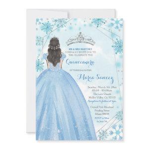 Geometric Line Blue Snowflakes Mexican Mis Quince