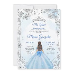 Geometric Silver Blue Mexican Sweet 15th Birthday