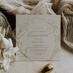 Gilded Floral | Cream and Gold Quinceañera