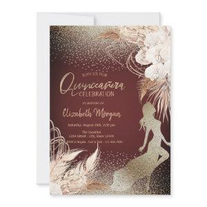 Girl Silhouette,Floral Boho Flowers Pampas Grass