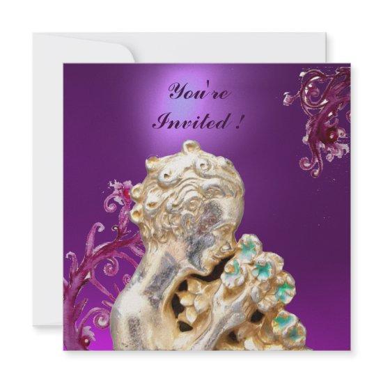 GIRL WITH FLOWERS ,Pink Purple Amethyst