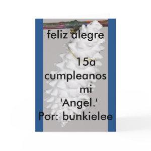 GIRL'S 15th Birthday.Greeting Card,SPANISH Card