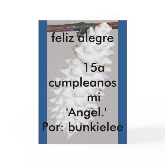 GIRL'S 15th Birthday.Greeting Card,SPANISH Card