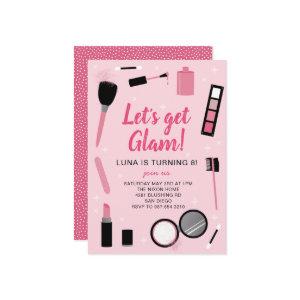 Girly Pink Makeup Glamour Birthday