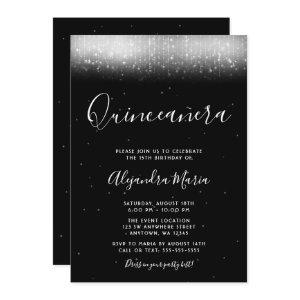 Glam Black and White Quinceañera