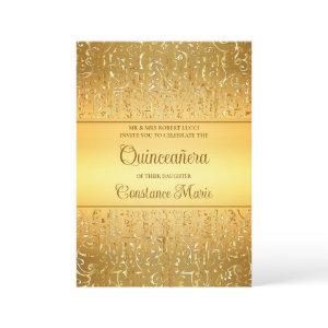 Glam Gold Frame Quinceanera