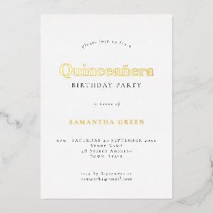 Glam Quinceañera Birthday Party Real Foil