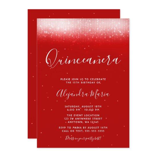 Glam Red Quinceañera
