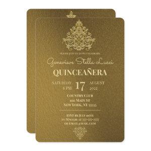 Glamorous Gold Quinceañera Party