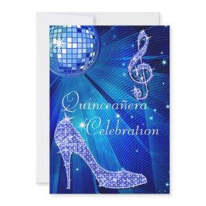 Glamorous Quinceañera Disco Ball and Sparkle Heels