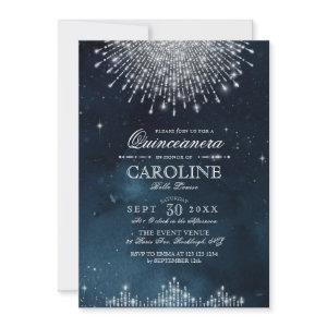 Glamour Art Deco Blue Quinceanera