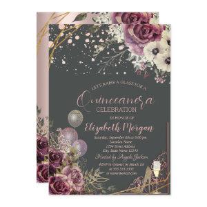 Glass Balloons Glitter Heels Flowers Quinceañera