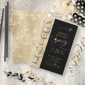 Glitter and Shine Quinceanera Black/Gold ID701