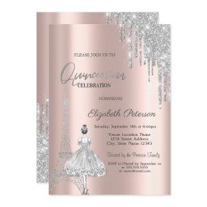 Glitter Drips,Eiffel Tower Ballerina Quinceañera