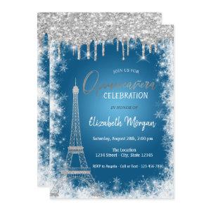 Glitter Drips,Eiffel Tower,Snowflake Quinceañera