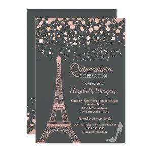 Glitter Eiffel Tower,Heels Dots Quinceañera