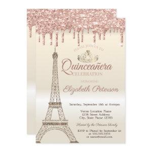 Glitter Eiffel Tower,Tiara,Drips Quinceañera