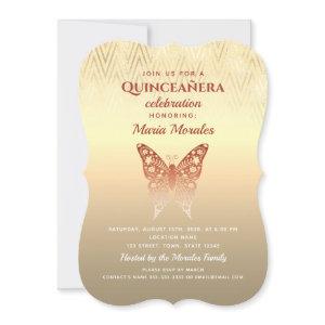 Glitter Rose Gold Quinceanera