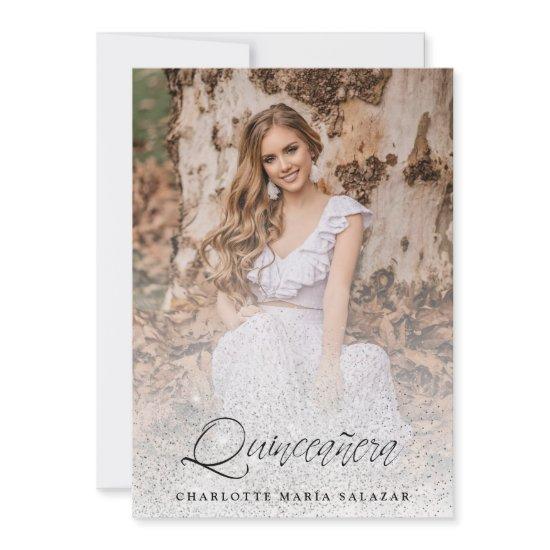 Glitter Tendencia Quinceañera Español Foto Moderna