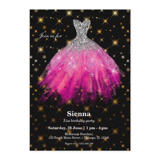 Glitter watercolor dresses