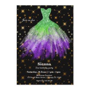 Glitter watercolor dresses