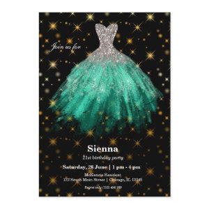 Glitter watercolor dresses