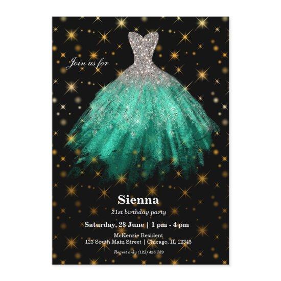 Glitter watercolor dresses