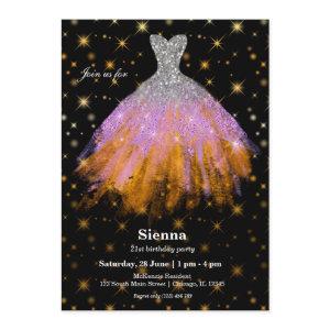 Glitter watercolor dresses