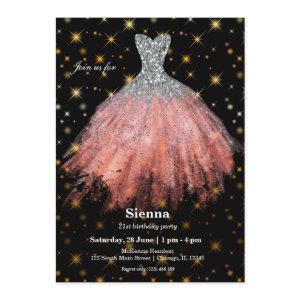 Glitter watercolor dresses