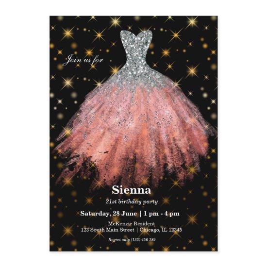 Glitter watercolor dresses