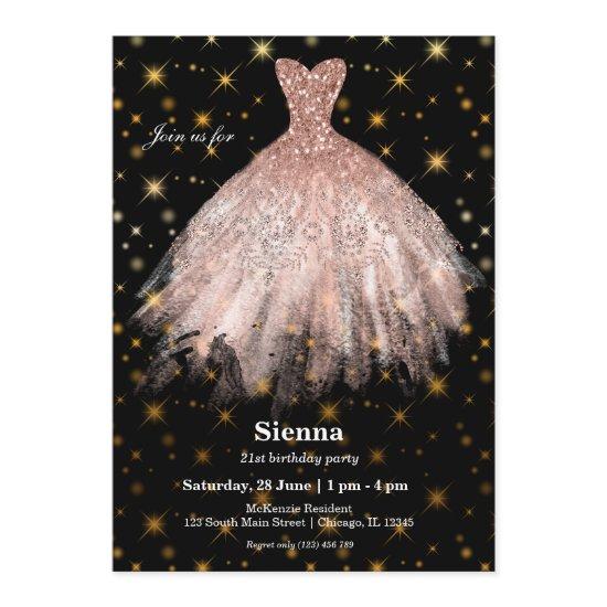 Glitter watercolor dresses